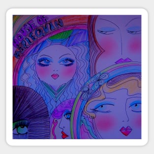 VINTAGE MAKE UP DOLLIES POSTER Sticker